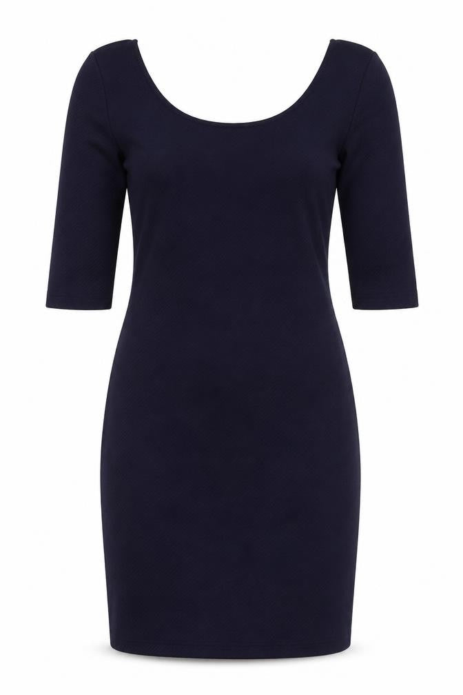 Glamorous Womens Blue Polyester Mini Size 12 Round Neck Pullover - Low Back