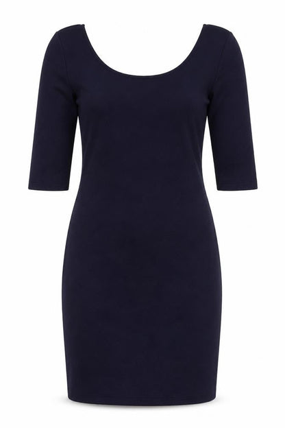 Glamorous Womens Blue Polyester Mini Size 12 Round Neck Pullover - Low Back