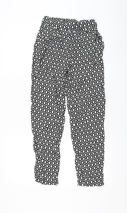 Womens UK Size 4 H&M Regular Fit  Black Trousers