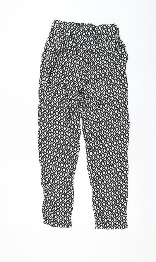Womens UK Size 4 H&M Regular Fit  Black Trousers