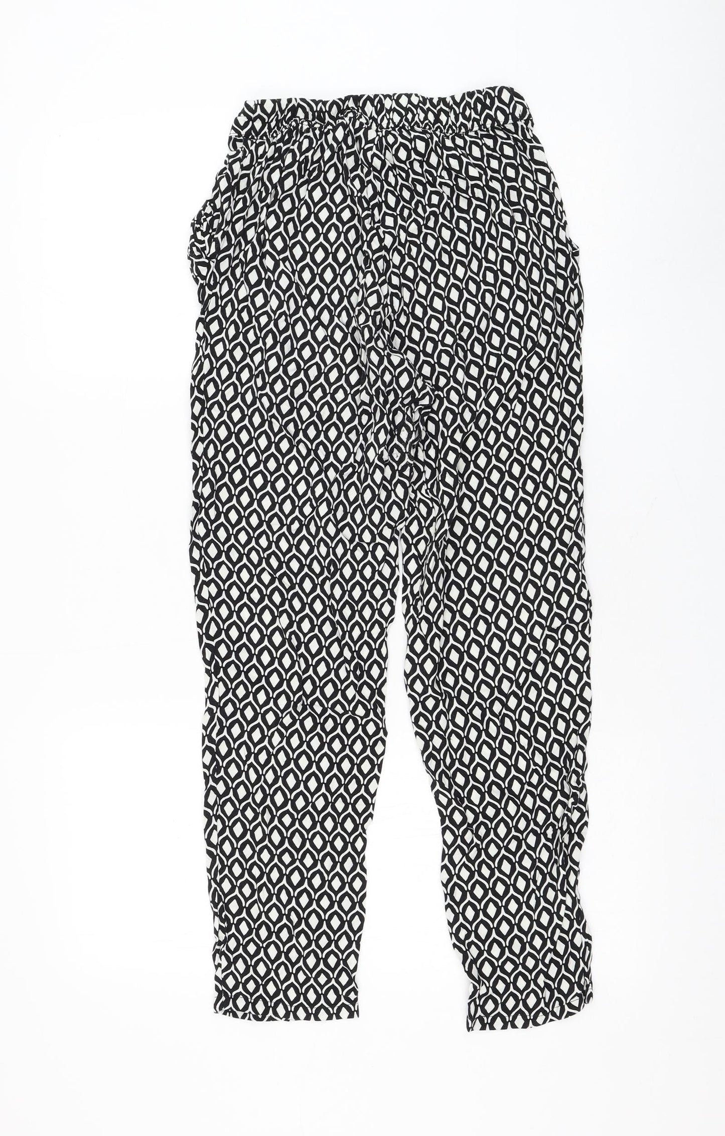 Womens UK Size 4 H&M Regular Fit  Black Trousers