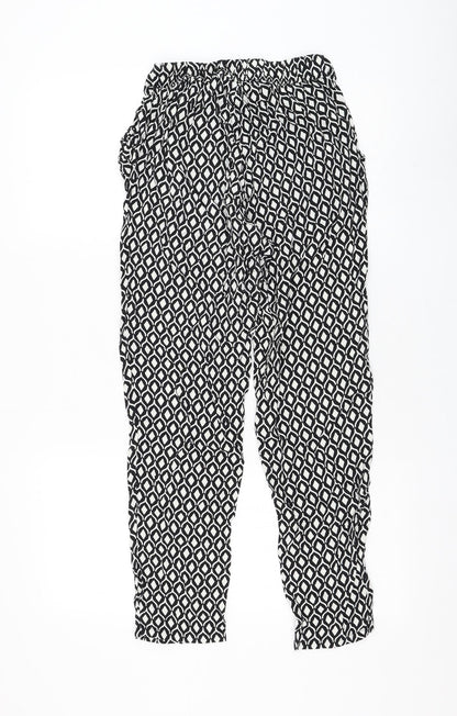 Womens UK Size 4 H&M Regular Fit  Black Trousers