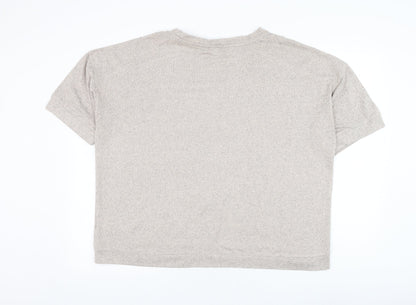 F&F Womens Beige Round Neck Polyester Pullover Jumper Size 18