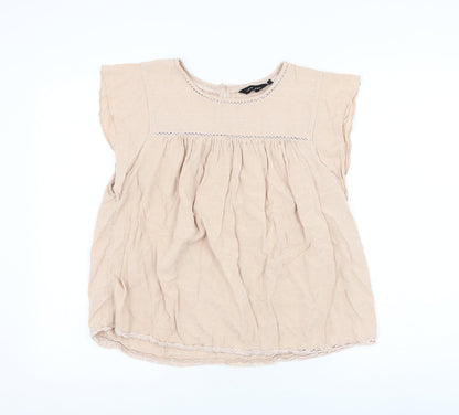 Womens UK Size 12 New Look Pink Basic Blouse