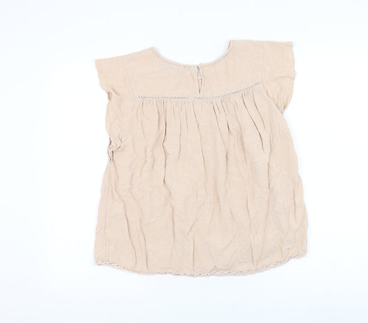 Womens UK Size 12 New Look Pink Basic Blouse