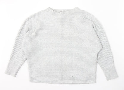 F&F Womens Grey Round Neck Polyester Pullover Jumper Size L