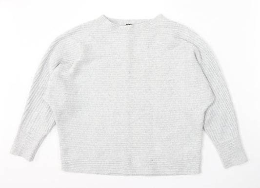 F&F Womens Grey Round Neck Polyester Pullover Jumper Size L