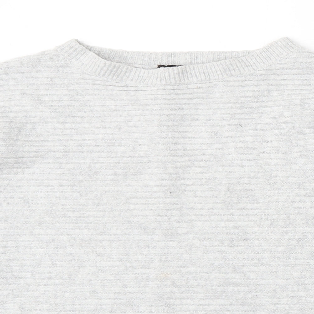 F&F Womens Grey Round Neck Polyester Pullover Jumper Size L