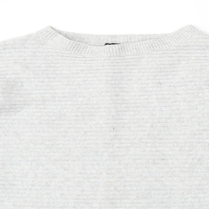 F&F Womens Grey Round Neck Polyester Pullover Jumper Size L