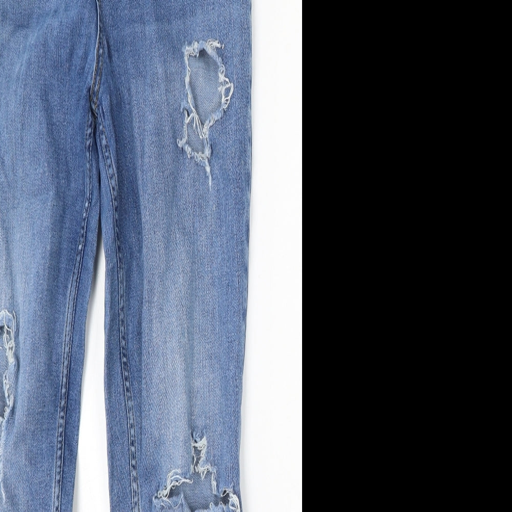 George Womens Blue Polyester Skinny Jeans Size 32 L28 in Regular Button