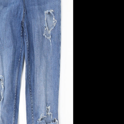 George Womens Blue Polyester Skinny Jeans Size 32 L28 in Regular Button