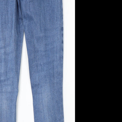 George Womens Blue Polyester Skinny Jeans Size 32 L28 in Regular Button