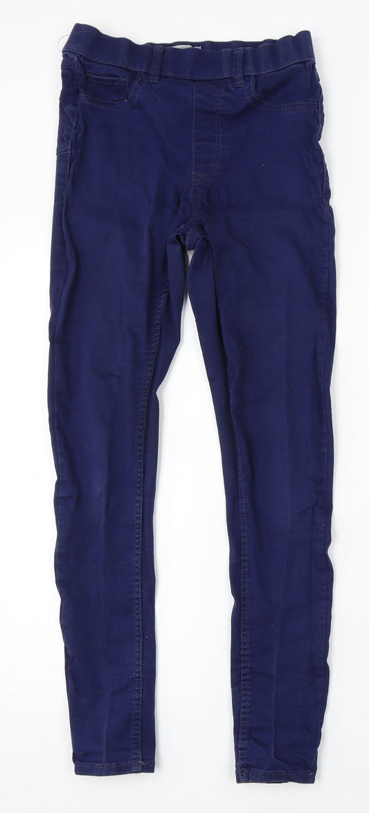 New Look Womens Blue Cotton Jegging Jeans Size 10 L28 in Regular