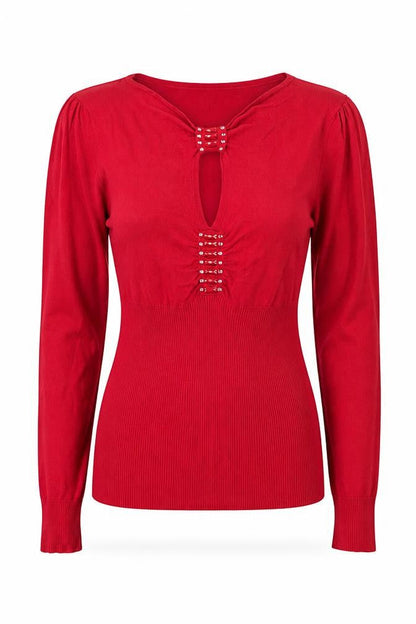 Womens UK Size 14 Debenhams Red Pullover Jumper