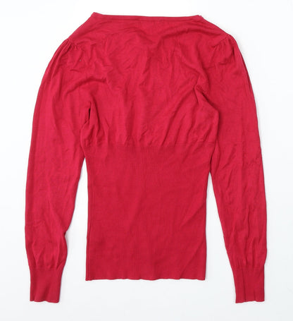 Womens UK Size 14 Debenhams Red Pullover Jumper
