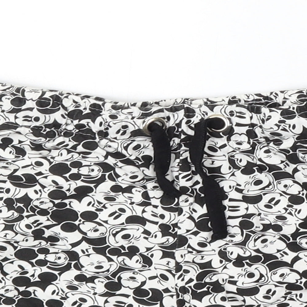 Disney Womens Multicoloured Geometric Polyester Sweat Shorts Size 16 L3 in Regular - Mickey Mouse