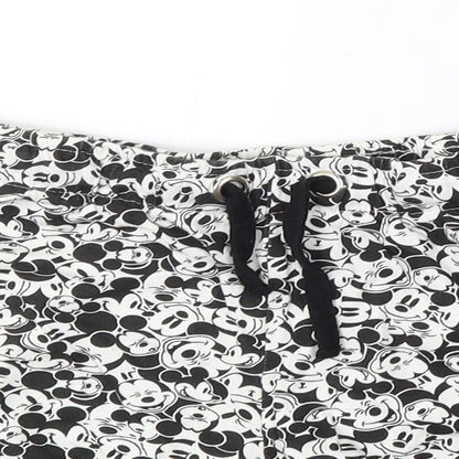 Disney Womens Multicoloured Geometric Polyester Sweat Shorts Size 16 L3 in Regular - Mickey Mouse