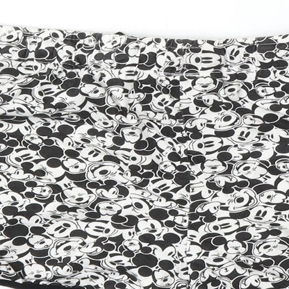 Disney Womens Multicoloured Geometric Polyester Sweat Shorts Size 16 L3 in Regular - Mickey Mouse