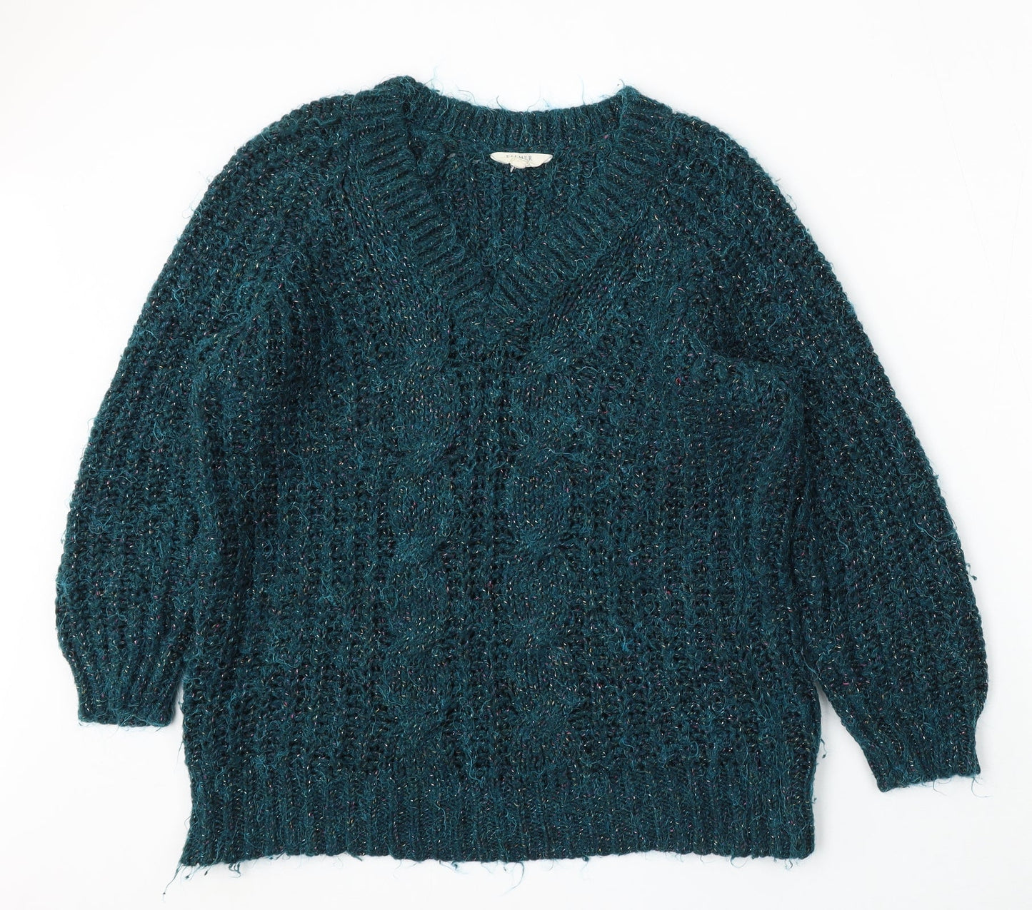 Womens UK Size M Falmer Green Pullover Jumper