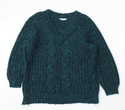 Womens UK Size M Falmer Green Pullover Jumper
