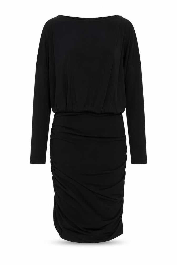 New Look Womens Black Polyester Bodycon Size 10 Boat Neck Pullover