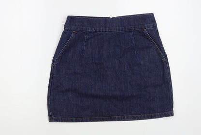 Womens UK Size 28 in Topshop Mini Denim Skirt