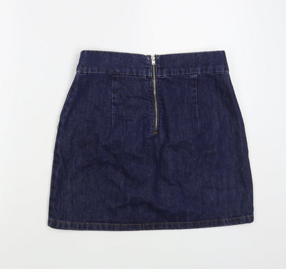 Womens UK Size 28 in Topshop Mini Denim Skirt