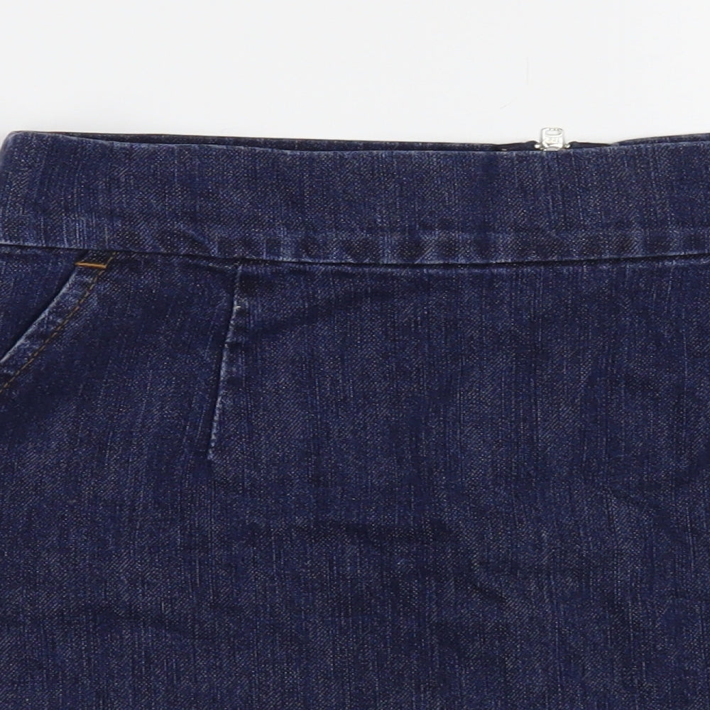 Womens UK Size 28 in Topshop Mini Denim Skirt