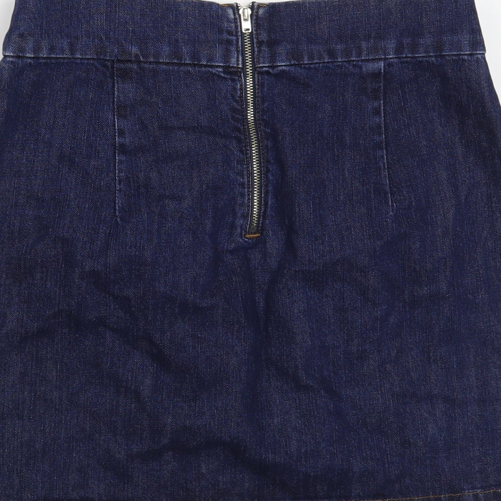 Womens UK Size 28 in Topshop Mini Denim Skirt