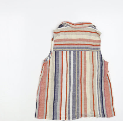 Womens UK Size 8 Warehouse Multicoloured Basic Button-Up