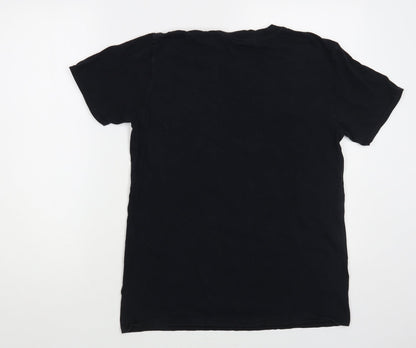 Mens UK Size M Gildan Black  T-Shirt