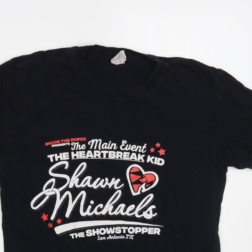 Mens UK Size M Gildan Black  T-Shirt