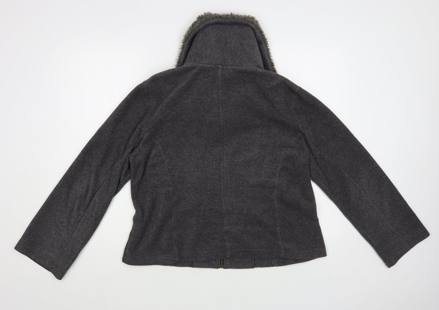 Alex & Co. Womens Grey Jacket Size 16 Zip