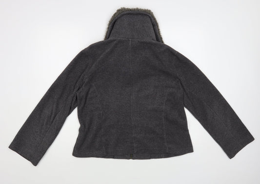 Alex & Co. Womens Grey Jacket Size 16 Zip