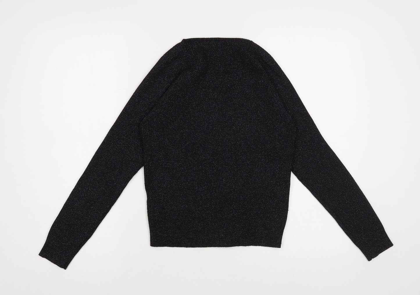 Primark Womens Black V-Neck Polyester Pullover Jumper Size 14