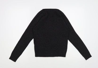 Primark Womens Black V-Neck Polyester Pullover Jumper Size 14