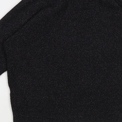 Primark Womens Black V-Neck Polyester Pullover Jumper Size 14