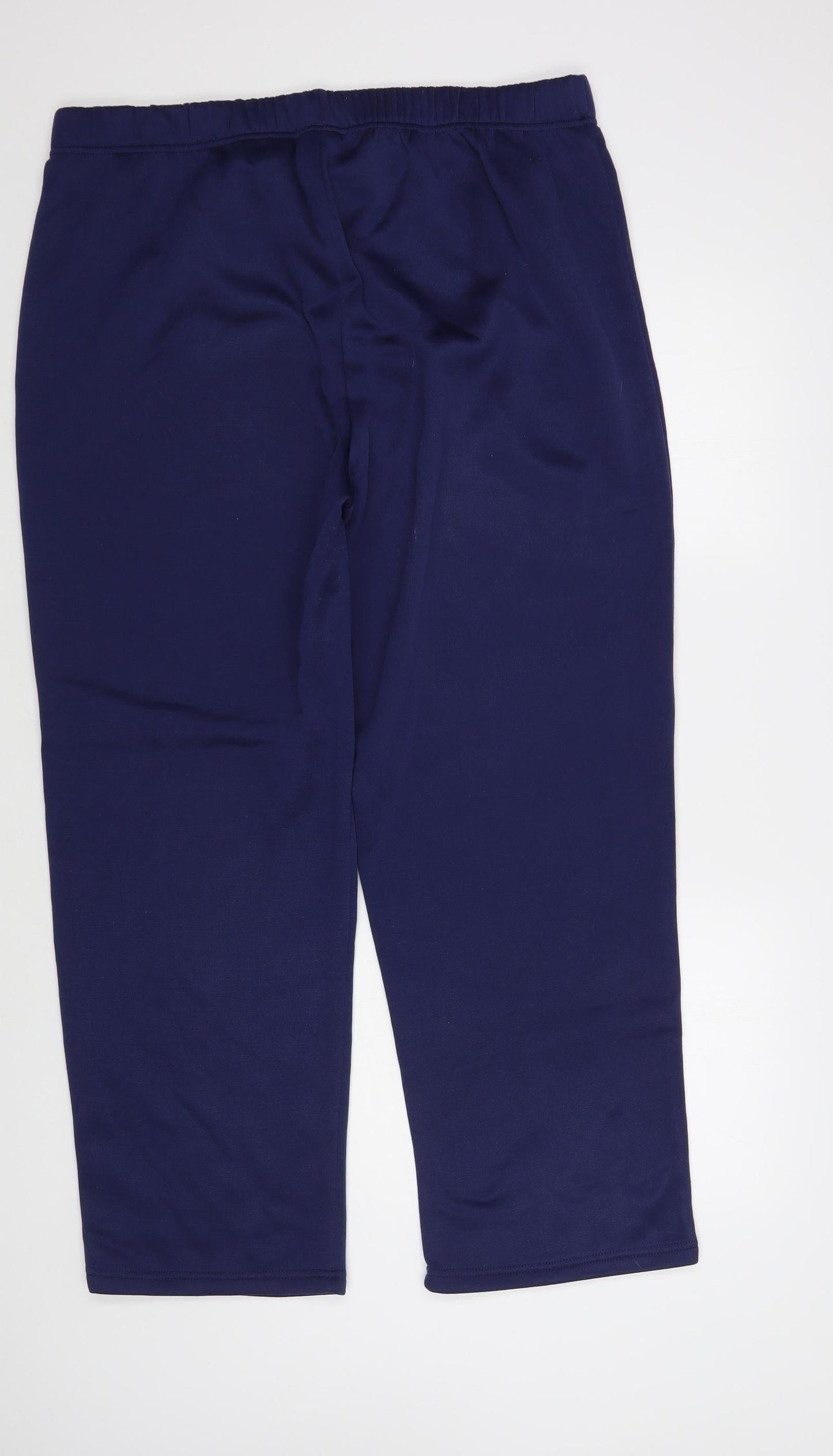 Anne De Lancay Womens Blue Polyester Jogger Trousers Size L L29 in Regular