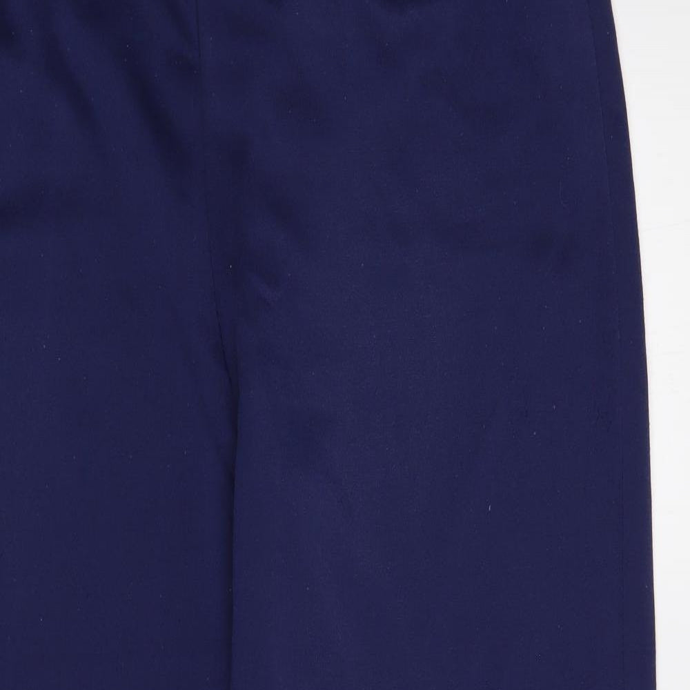 Anne De Lancay Womens Blue Polyester Jogger Trousers Size L L29 in Regular