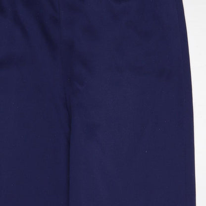 Anne De Lancay Womens Blue Polyester Jogger Trousers Size L L29 in Regular