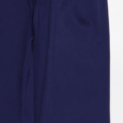 Anne De Lancay Womens Blue Polyester Jogger Trousers Size L L29 in Regular