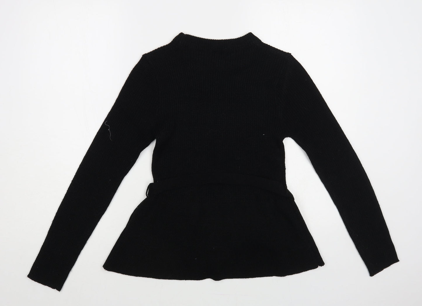 Womens UK Size S QED London Black Pullover Jumper