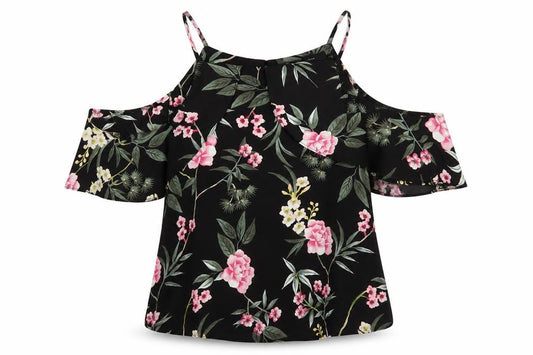 Womens UK Size 8 New Look Black Basic Blouse