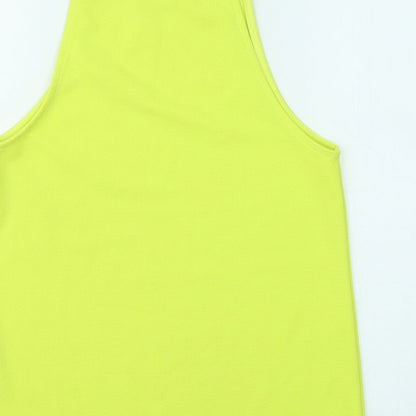 Womens UK Size 10 New Look Yellow Basic Tank