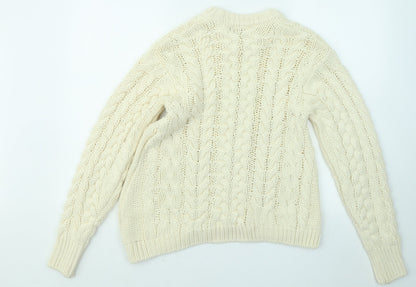 Womens UK Size S Marks and Spencer Yellow Pullover Jumper
