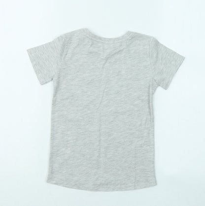 Dunnes Stores Boys Grey Polyester Basic T-Shirt Size 3-4 Years Round Neck - Gaming