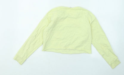 Candy Couture Girls Yellow Cotton Pullover Sweatshirt Size 10 Years - Shine Bright Diamond