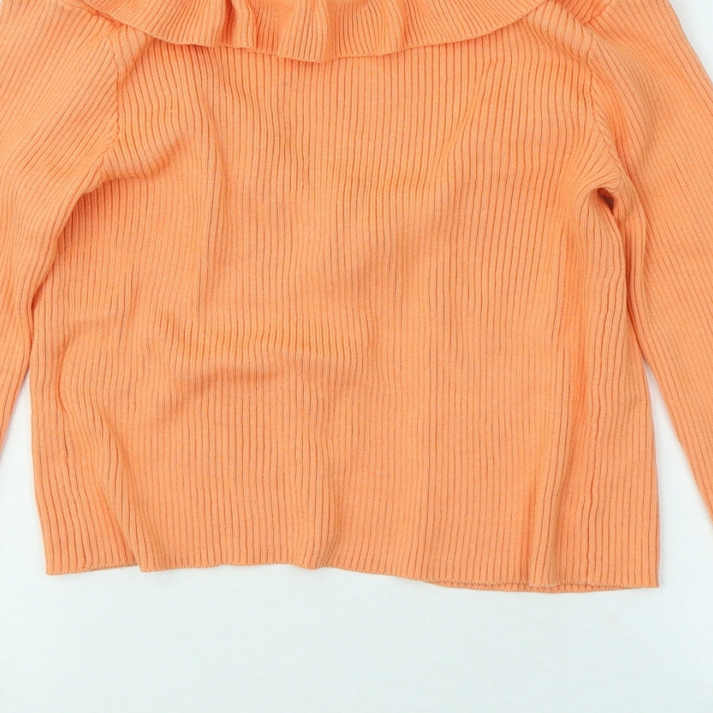 Womens UK Size M Brave Soul Orange Cardigan Jumper