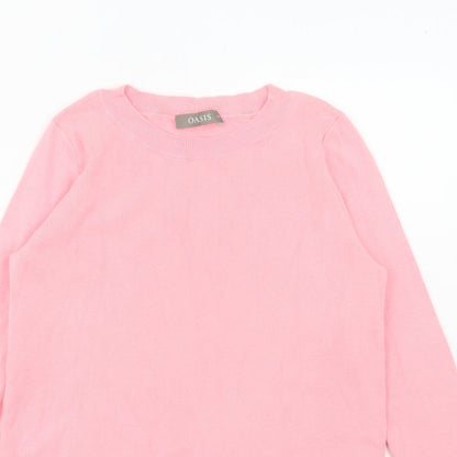 Womens UK Size XS Oasis Pink Pullover Jumper