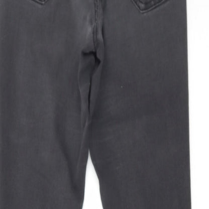 George Womens Grey Cotton Skinny Jeans Size S L28 in Regular Zip